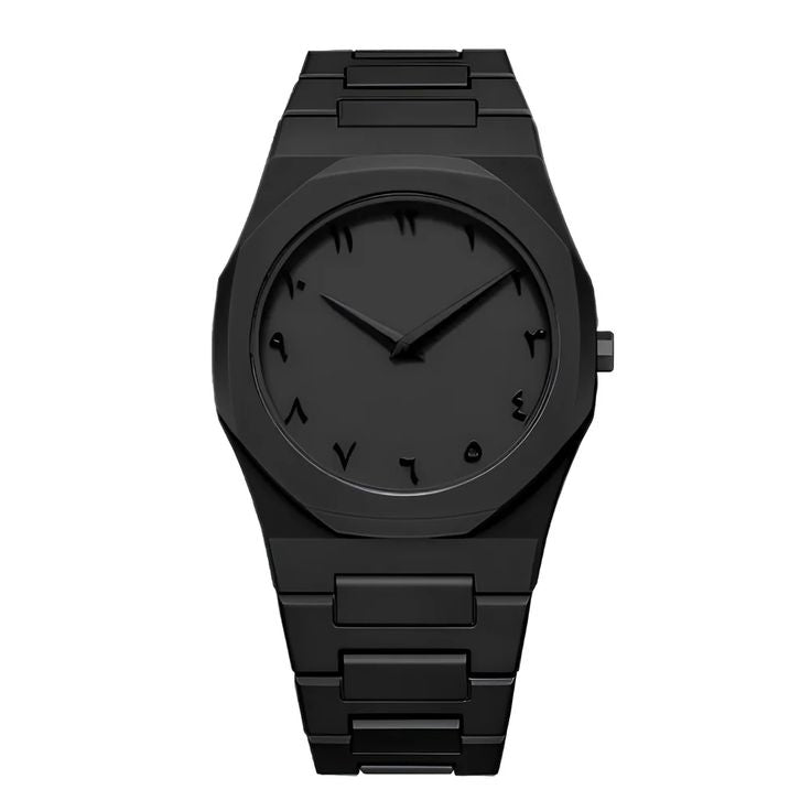 Original Black Arabic aura watch with fiber material