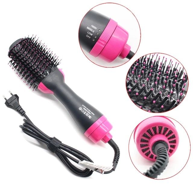 One Step Hair Dryer and Volumizer for Women – 3 in 1 Hair Styler | Hot Air Brush | Blow Dryer Brush | Hair Straightener and Curler | Hair Dryer Brush for Girls | Hair Straightener Comb