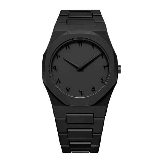 Original Black Arabic aura watch with fiber material