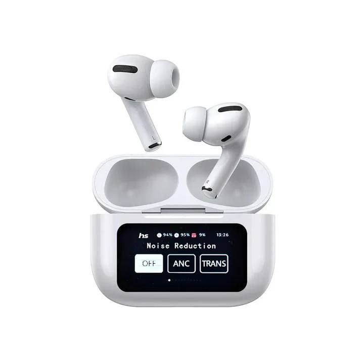 Aipods Pro With LCD Screen AirPods Digital Display ANC Wireless Earbuds with Touch Screen Charging Case AirPods Pro Style Earbuds with Noise Cancellation & HD Sound