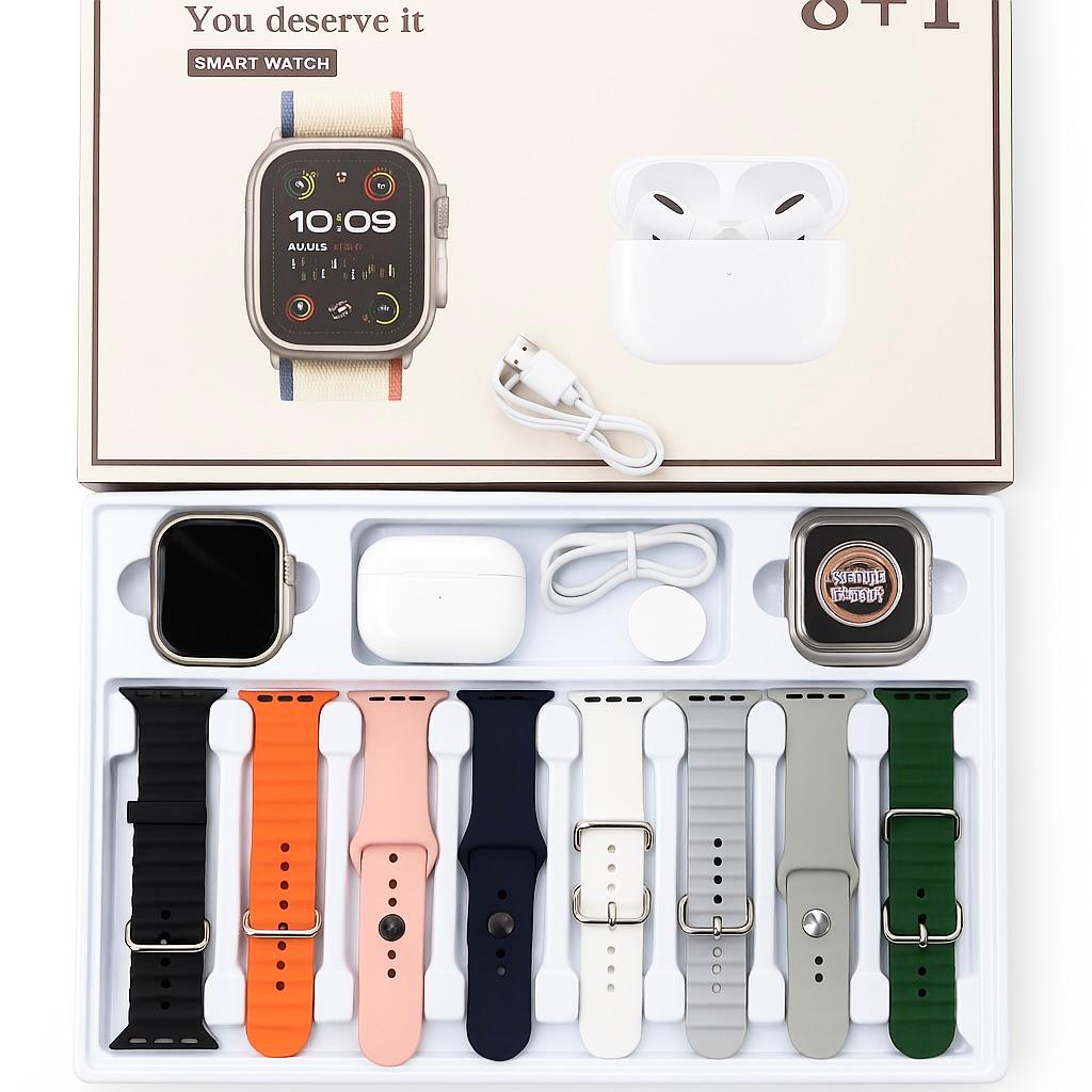 Ultra Smart Watch - Ultra Max Suit 10 in 1 Smart Watch With Airpods