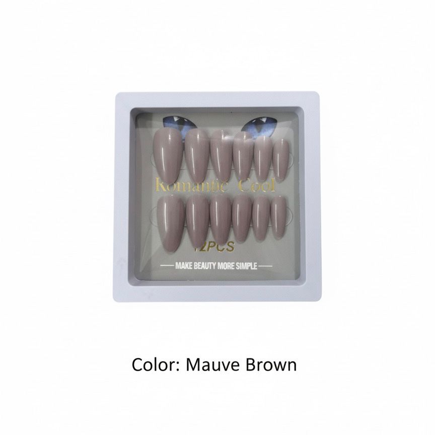 Romantic Cool Cat's Eye Glitter Press On Nails Box – Single Box Contains 12 Nails | Multi Colors | Artificial False Nails for Women & Girls | Glossy Shiny Finish | Nail Art Kit