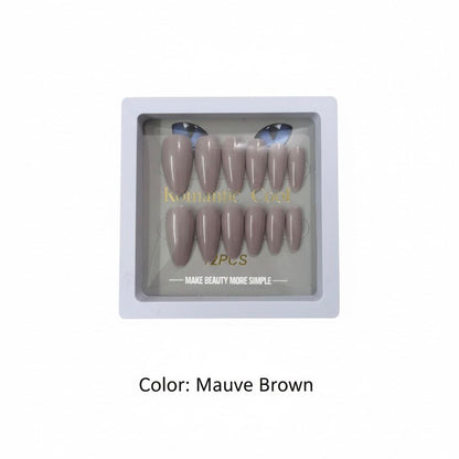 Romantic Cool Cat's Eye Glitter Press On Nails Box – Single Box Contains 12 Nails | Multi Colors | Artificial False Nails for Women & Girls | Glossy Shiny Finish | Nail Art Kit