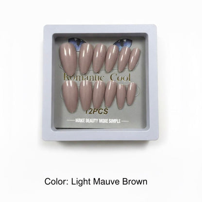 Romantic Cool Cat's Eye Glitter Press On Nails Box – Single Box Contains 12 Nails | Multi Colors | Artificial False Nails for Women & Girls | Glossy Shiny Finish | Nail Art Kit