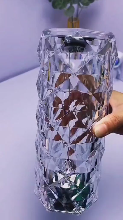Crystal Lamp, Rose Light Diamond Lamp 16 Colors Changing with Remote Control | USB Charging Touch Control Sensor Lamp | Fancy Table Lamps for Home Decoration and Gifts