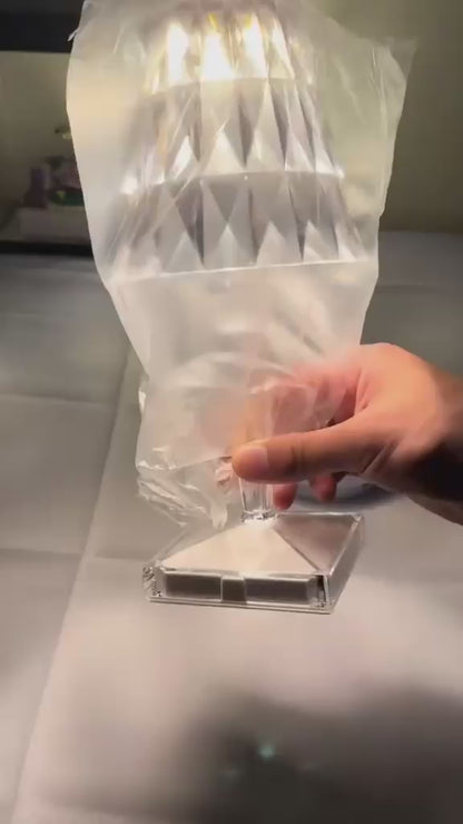 Diamond Acrylic Table Lamp, Multicolor Changing with Remote Control | USB Charging Touch Control Sensor Lamp | Fancy Table Lamps for Home Decoration and Gifts