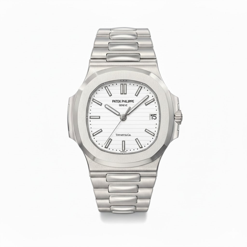 Patek Philippe Silver with White Dial with Date
